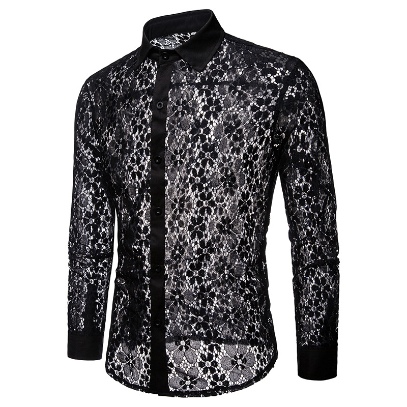 Camicie  | Camicia In Pizzo A Maniche Lunghe  Donna Abbigliamento Camicie